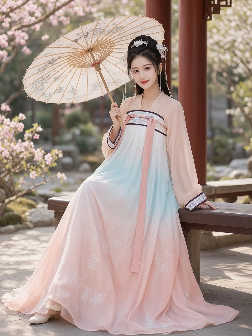 [Yu Ling Ji] · کڑھائی پٹی اور خوبانی چوغہ