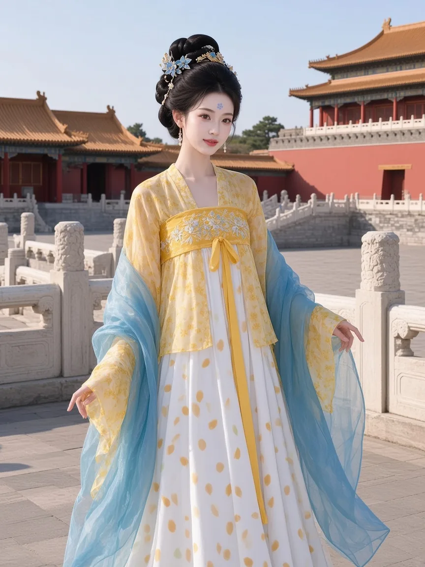 Huazhaoji Yue Gui · corridor full look (illustrative)