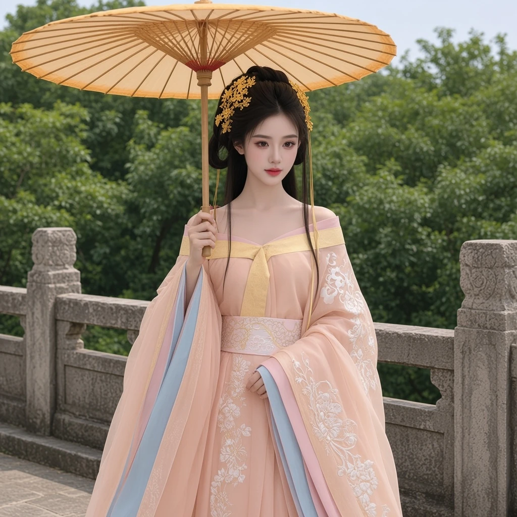 Huachaoji [Yu Ji] Wei-Jin style Warring States robe heavy-embroidery wide-sleeve straight-hem women's Hanfu set