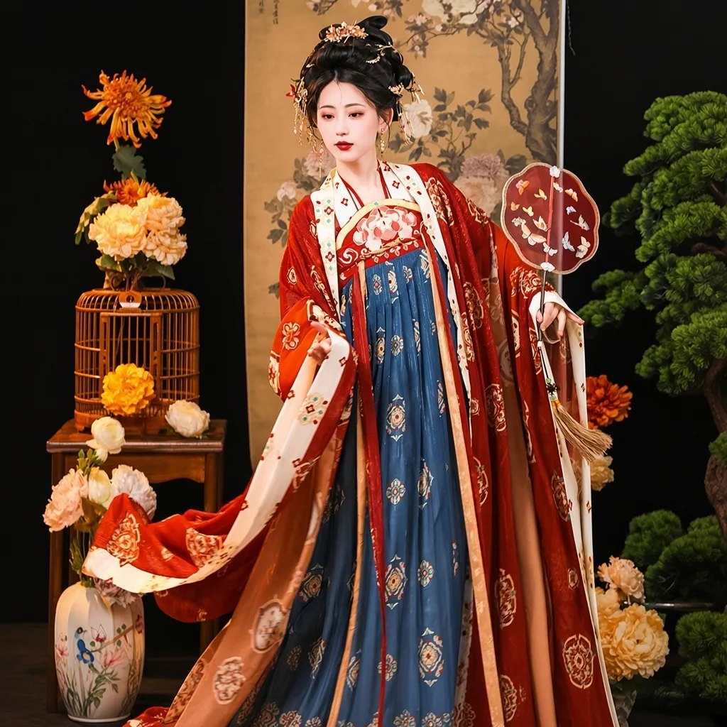 其他 · 成人汉服复原款唐制齐胸大袖衫半壁上襦刺绣汉服春秋唐制汉服仙 · 通身气韵示意